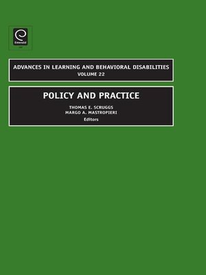 cover image of Advances in Learning and Behavioral Disabilities, Volume 22